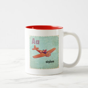 A ist für Flugzeug Zweifarbige Tasse