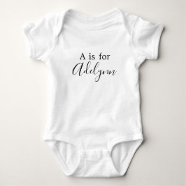 A ist für Name Alphabet Personalisiert Baby Baby B Strampler