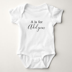 A ist für Name Alphabet Personalisiert Baby Baby B Strampler