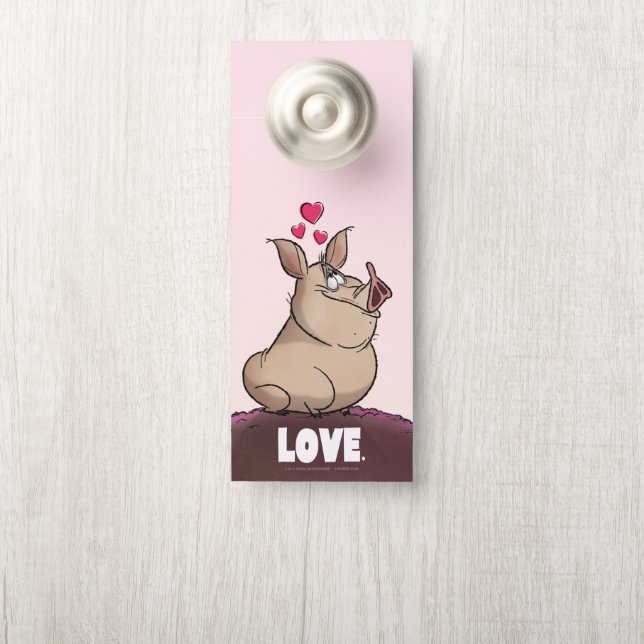 A. J. HOGG "LOVE" AFFICHETTE DE PORTE (Sur le bouton)