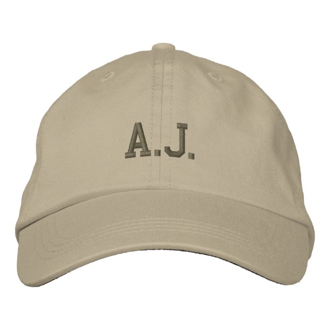 A.J. Name bestickte Baseballkappe / Hat (Vorderseite)