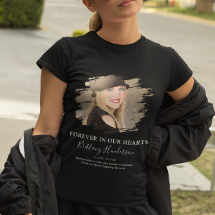 À jamais dans nos cœurs   T-Shirt Mémorial Photo