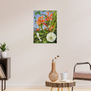 A Javan Rhododendrum und Ipomoea Poster