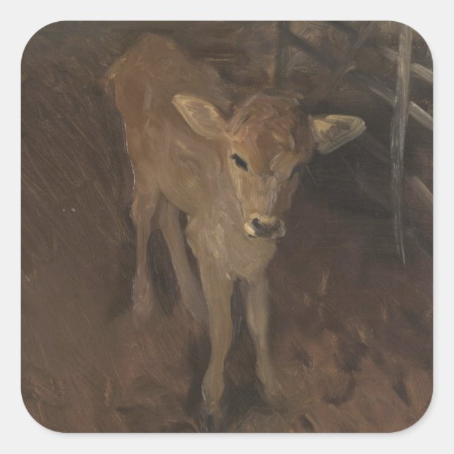 A Jersey Calf Quadratischer Aufkleber (Vorderseite)