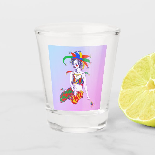 A Jester Poster Schnapsglas (Vorderseite)