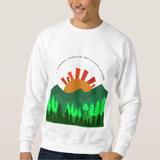A Journey Through the Silent Slopes Retro Mountain Sweatshirt