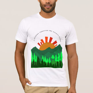 A Journey Through the Silent Slopes Retro Mountain T-Shirt