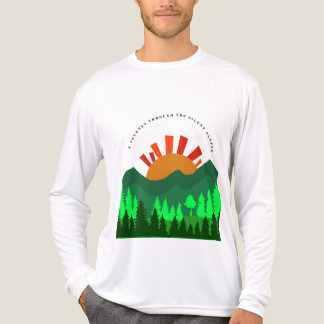 A Journey Through the Silent Slopes Retro Mountain Tri-Blend Shirt