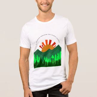 A Journey Through the Silent Slopes Retro Mountain Tri-Blend Shirt