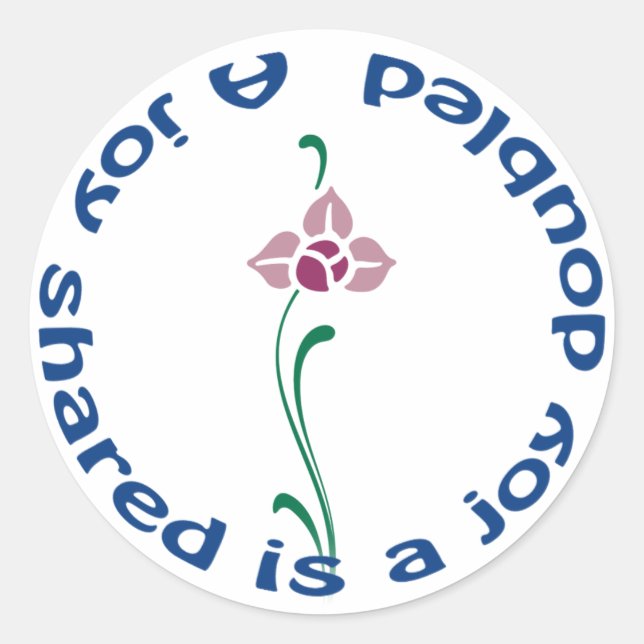 A Joy Shared Runder Aufkleber (Vorderseite)
