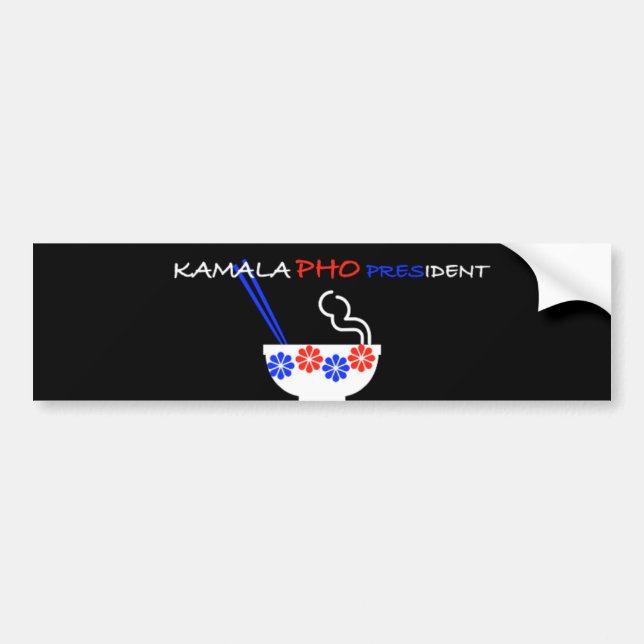 A Kamala Harris Pho Präsident Autoaufkleber Yummy (Vorne)