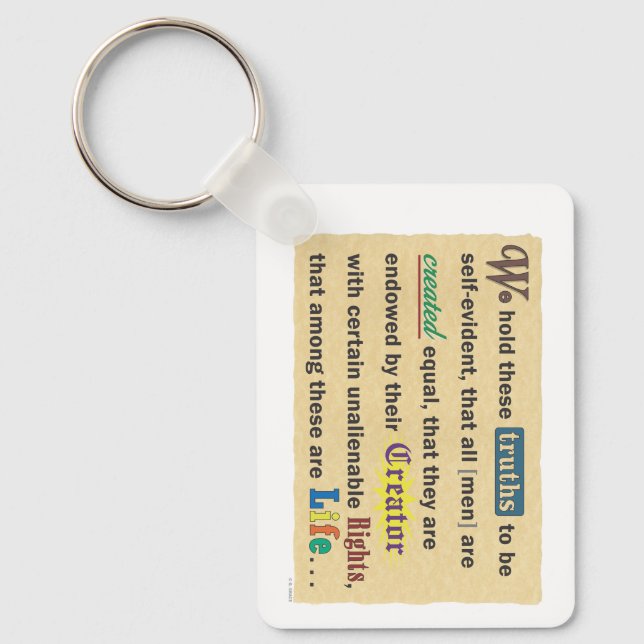 A keychain with a declaration. schlüsselanhänger (Vorderseite)