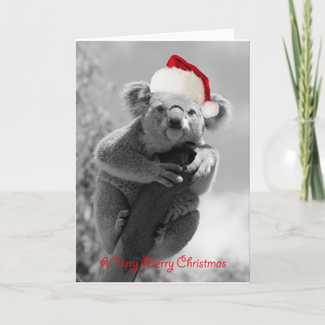 A koala happy christmas feiertagskarte (Vorderseite)