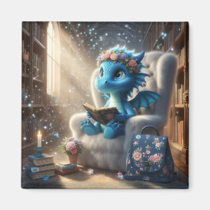 À la bibliothèque - Blue Dragon Magnet