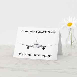 À LA CARTE DE FÉLICITATIONS "NOUVEAU PILOTE"