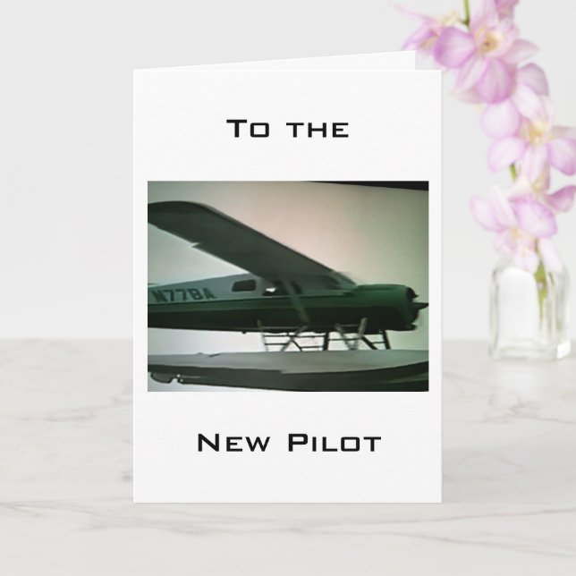 À LA CARTE DE FÉLICITATIONS "NOUVEAU PILOTE" (Orchidée)