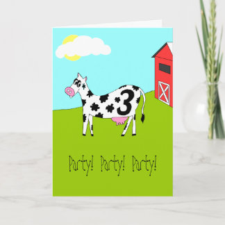 À la ferme - Invitation de la fête du troisième an