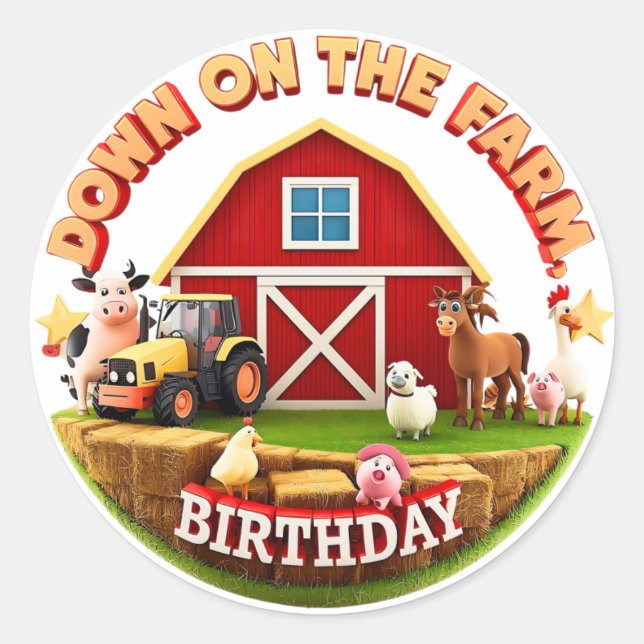 À la ferme - Stickers Merci mignon (Devant)