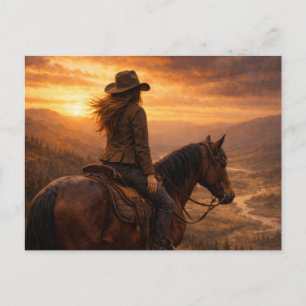 À la lumière Art équestre Carte postale