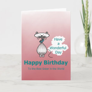 À la meilleure soeur de la carte d'anniversaire mo