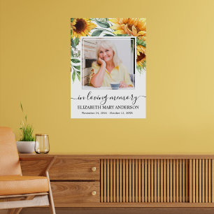 A la mémoire affectueuse Affiche photo tournesol