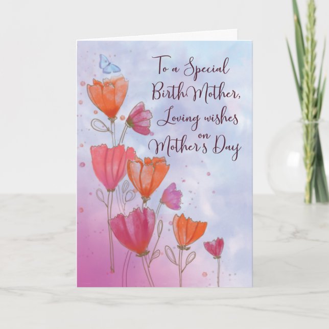 À la naissance Fête des mères Amour avec carte ora (Devant)