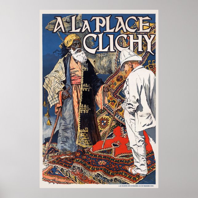 A la Place Clichy Frankreich Vintage Poster 1891 (Vorne)