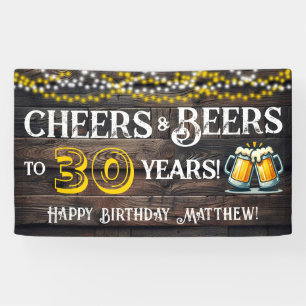 À la santé et aux bières Bannière de fête d'annive