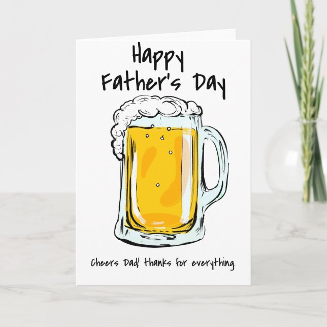 À la santé papa ! Merci pour tout Carte de la fête (Devant)