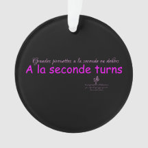A La Seconde tourne noir et rose rond