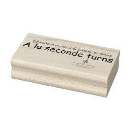 A La Seconde Turns Gummistempel