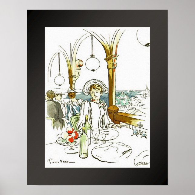 A la Tour Eiffel ~ Eiffelturm ~ Pierre Vidal Poster (Vorne)