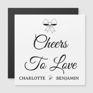 À l'amour Burgundy Ivoire Carte Magnet de mariage