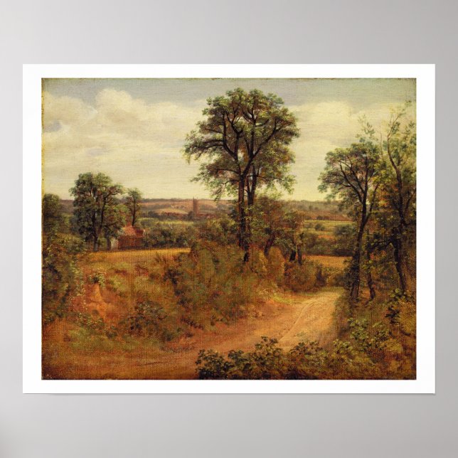 A Lane near Dedham, c.1802 (Öl auf Leinwand) Poster (Vorne)