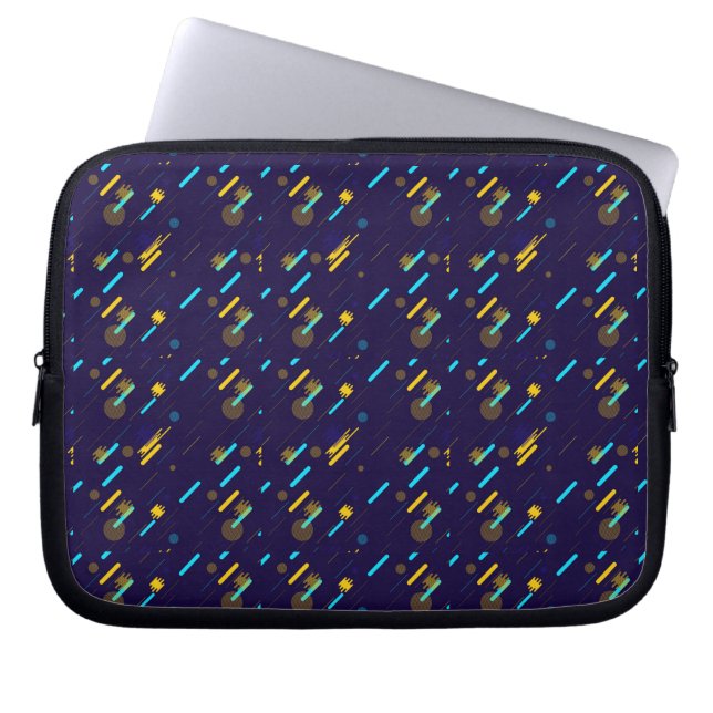 A laptop sleeve with a vibrant geometric pattern (Vorderseite)
