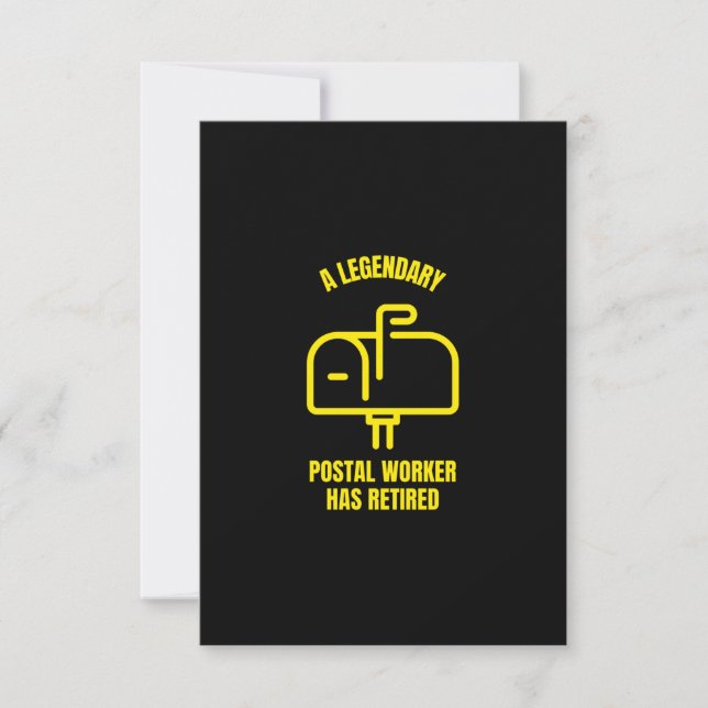 A legendary postal worker has retired dankeskarte (Vorderseite)