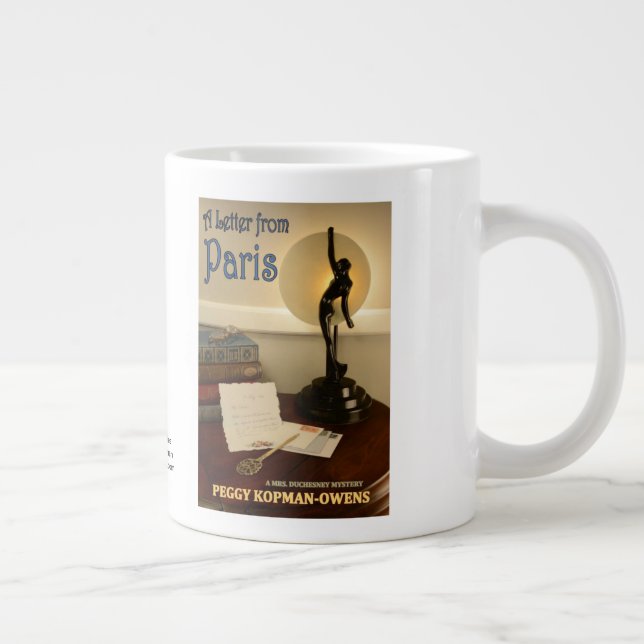 "A Letter from Paris" Jumbo-Tasse (Rechts)