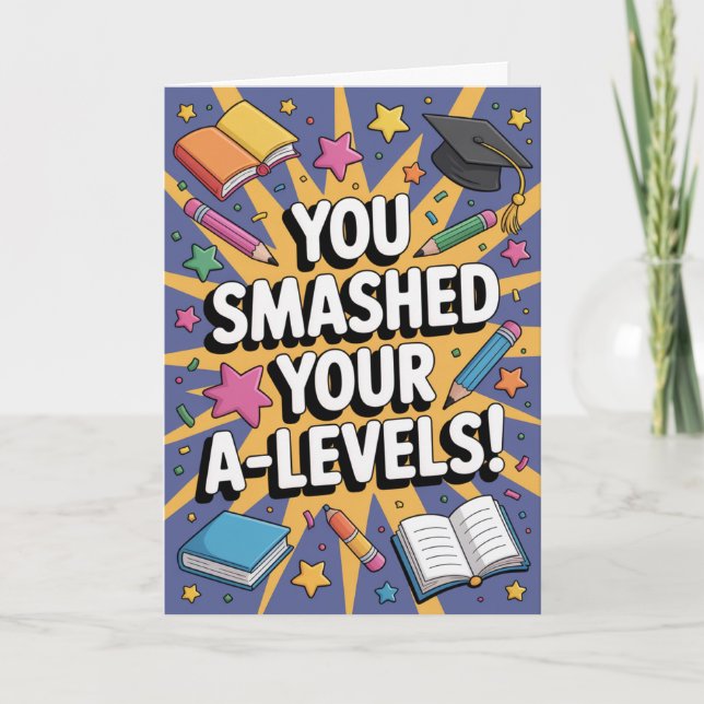 A-Level-Erfolgs-Blumen-Gratulationskarten  Karte (Vorderseite)
