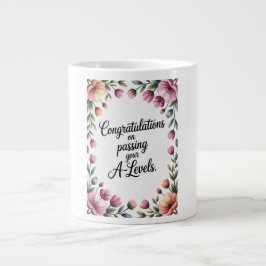 A-Level-Prüfungs-Blumen-Gratulation Abschluss  Jumbo-Tasse