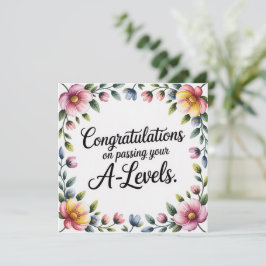 A-Level-Prüfungs-Blumen-Gratulationskarten