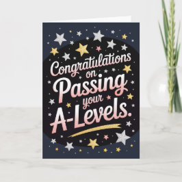 A-Level-Prüfungs strahlender Stern Gratulationskar Karte