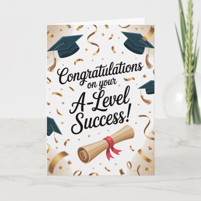 A-Level success Congratulations Cards Graduation  Karte (Vorderseite)