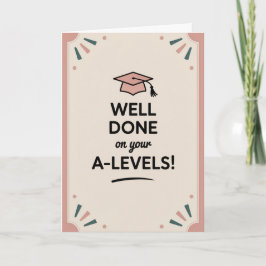 A-Level success Congratulations Cards Graduation  Karte
