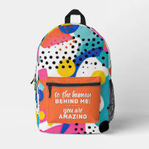 À l'homme derrière moi sac à dos personnalisé - Po