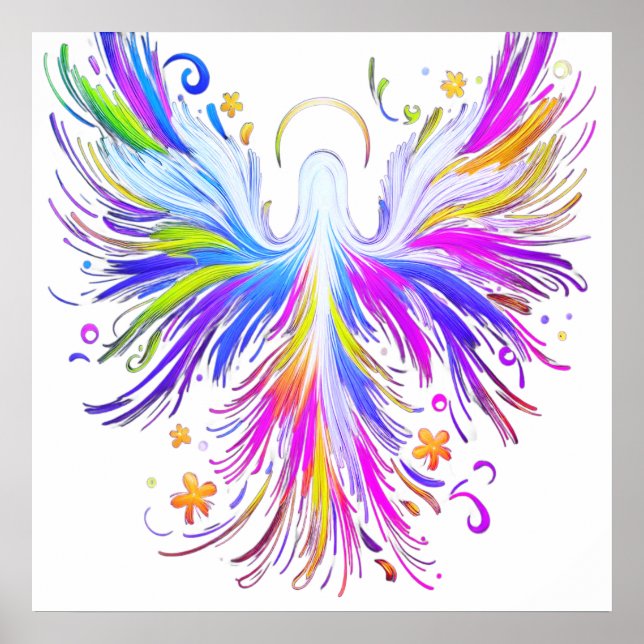 A Light and Airy Abstract Angel Wall Poster (Vorne)