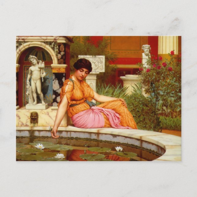 A Lily Pond - John William Godward Postkarte (Vorderseite)
