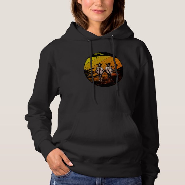 A Lions Favorite View Of The African Savanna Zebra Hoodie (Vorderseite)