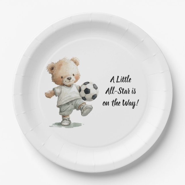 A Little All-Star Baby Shower  Pappteller (Vorderseite)