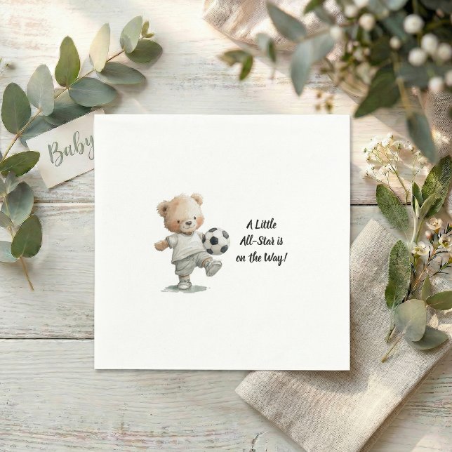 A Little All-Star Baby Shower  Serviette (A little ALL star napkin
)