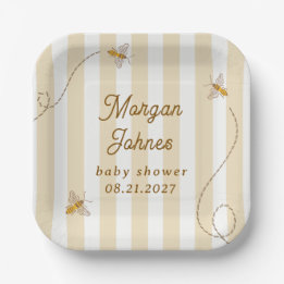 A Little Bee Baby Shower Pappteller